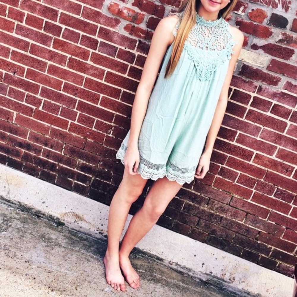 boho romper | green romper